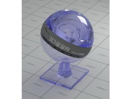 Slate blue plexiglass vray material