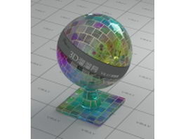 Multicolor decoration glass blocks vray material