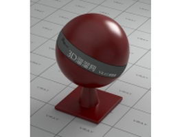 Smooth synthetic leather - dark red vray material
