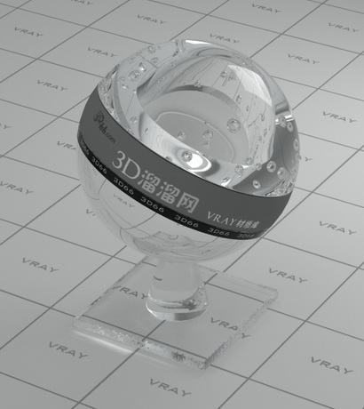 Transparent purified water material rendering
