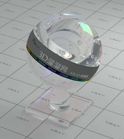 Water with bubble material rendering