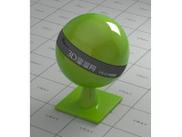 Metallic paint - polychromatic lime green vray material