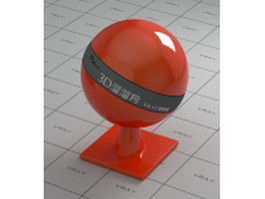 Metallic paint - polychromatic orange red vray material