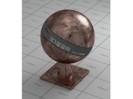 Dirty red copper vray material
