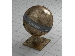 Dirty brass metal vray material