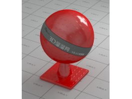 ABS engineering plastic - red vray material