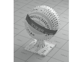White plastic keyboard vray material