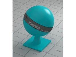 Turquoise blue plastic vray material