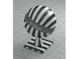 Plastic - black and white checker line vray material