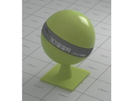 Glossy plastic - yellow green vray material