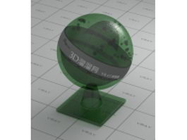 Old-fashion decoration glass vray material