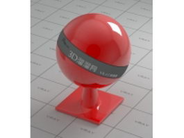 Red bowling ball vray material