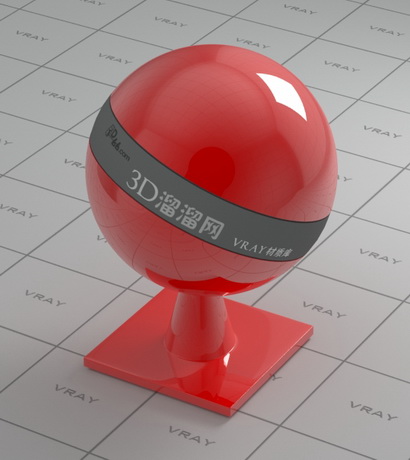 Red bowling ball material rendering