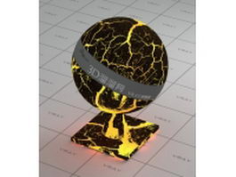 Blazing magma vray material