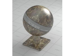 Black and golden marble vray material