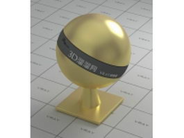 Gold plating polished finish vray material