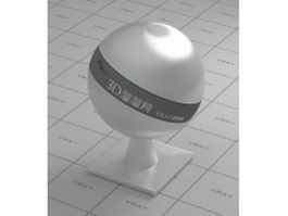 Round Brushed Stainless Steel vray material