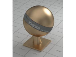 Satin finish dark gold vray material