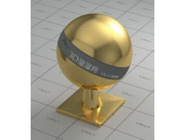 Mirror polished gold vray material