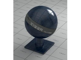 Rubber floor tile - blue vray material