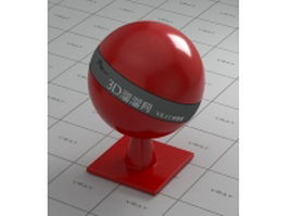 Dark red ceramic vray material