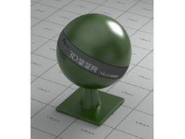 Dark olive green glazed porcelain vray material