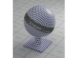 Mosaic tile pattern - blue and white mixed vray material