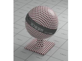 Mosaic tile pattern - red and white mixed vray material