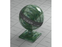 Glazed porcelain tile - green vray material