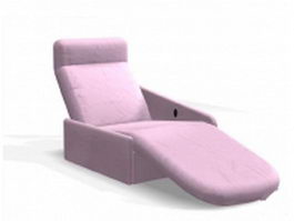 Adjustable reclining massage chair 3d model preview