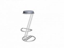 Z shape bar stool 3d model preview