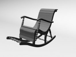 Slatback rocking chair 3d model preview