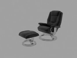 Reclining chair and ottoman 3d preview