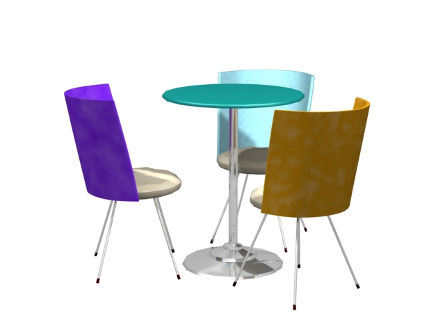 Office coffee table sets 3d rendering