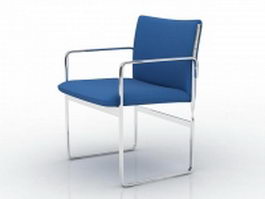 Blue conference chair 3d preview