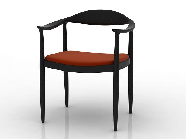 Dining room elbow chair 3d rendering
