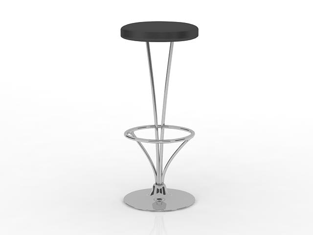 Round bar stool 3d rendering