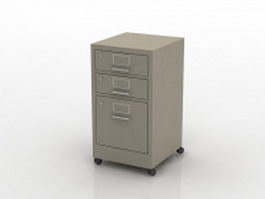 Removable steel file cabinet 3d model preview