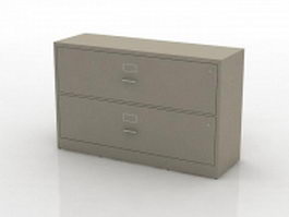 Steel filing cabinet 3d preview