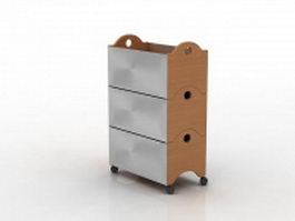 Removable wooden storage 3d preview