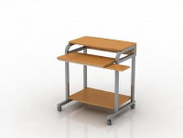 Laptop work table 3d model preview