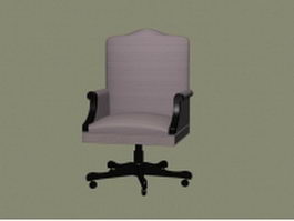 Upholstered revolving chair 3d preview