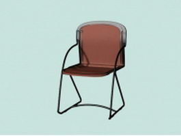 Fabric conference chair 3d model preview