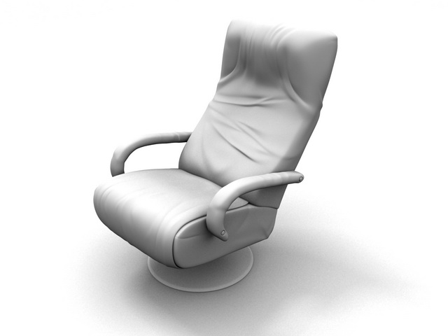 Reclining armchair 3d rendering