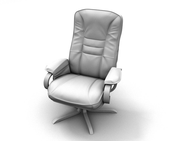 Highback executive chair with armrest 3d rendering