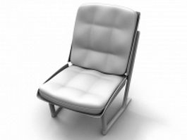 Upholstered metal chair 3d preview