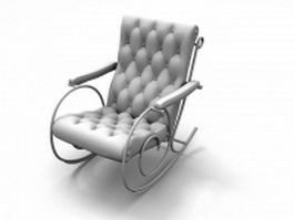 Upholstered rocking chair 3d preview