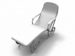 Armrest lounge chair 3d preview