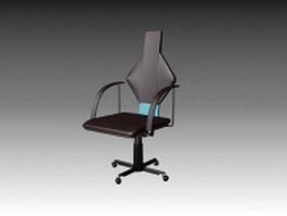 High-back office swivel chair 3d model preview