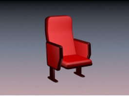Red theater chair 3d preview